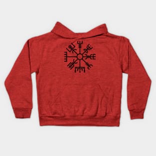 Vegvisir Norse Viking Compass Pagan Wayfinder Distressed Kids Hoodie